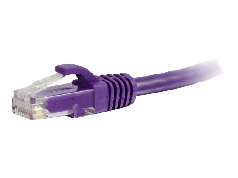 C2G 1ft Cat6a Snagless Unshielded (UTP) Ethernet Cable - PoE - Purple