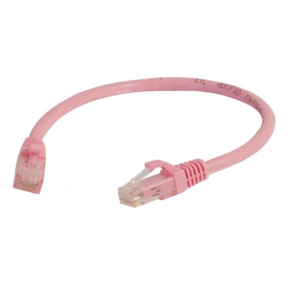 C2G 20ft Cat6a Snagless Unshielded (UTP) Network Patch Ethernet Cable-Pink - patch cable - 20 ft - pink