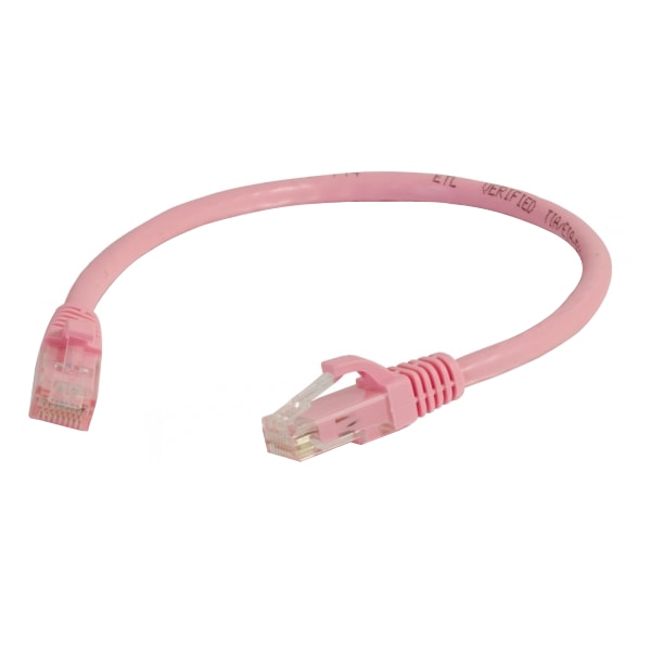 C2G 20ft Cat6a Snagless Unshielded (UTP) Ethernet Cable - PoE - Pink