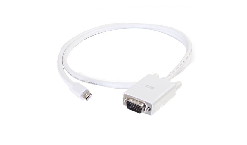 C2G 6' Mini DisplayPort™ Male to VGA Male Active Adapter Cable - White