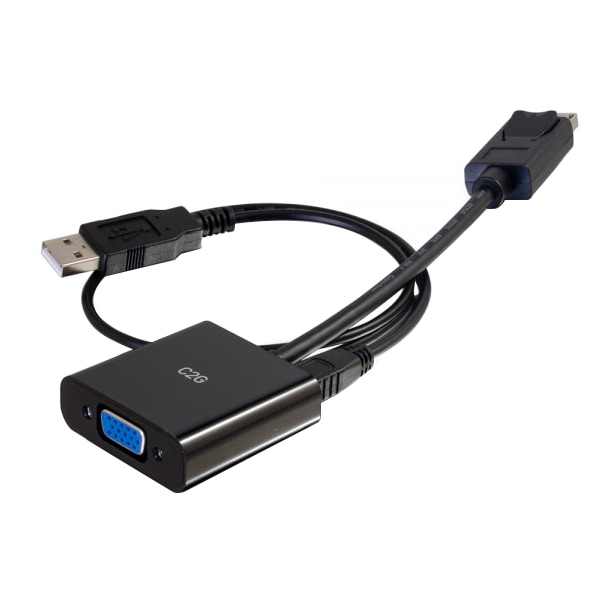 C2G DisplayPort to VGA Adapter - Active Adapter Converter - M/F - video converter - black