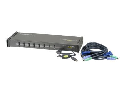IOGEAR 8 Port PS/2 KVM With Cables and USB Adapters