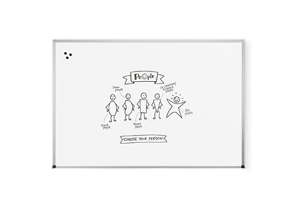 MooreCo Porcelain Steel Whiteboard with ABC Trim