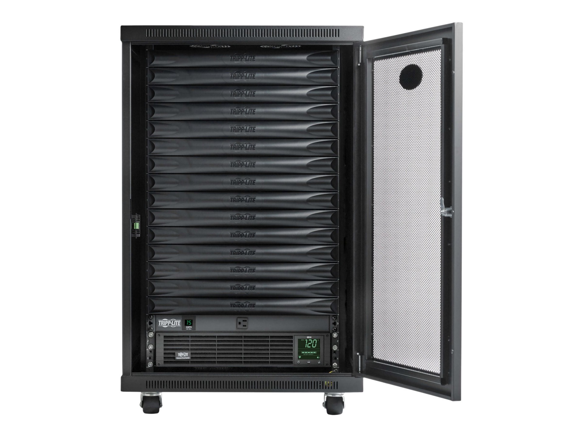 Tripp Lite EdgeReady Micro Data Center - 15U, 1.5 kVA UPS, Network Management and PDU, 120V Kit - rack - 15U
