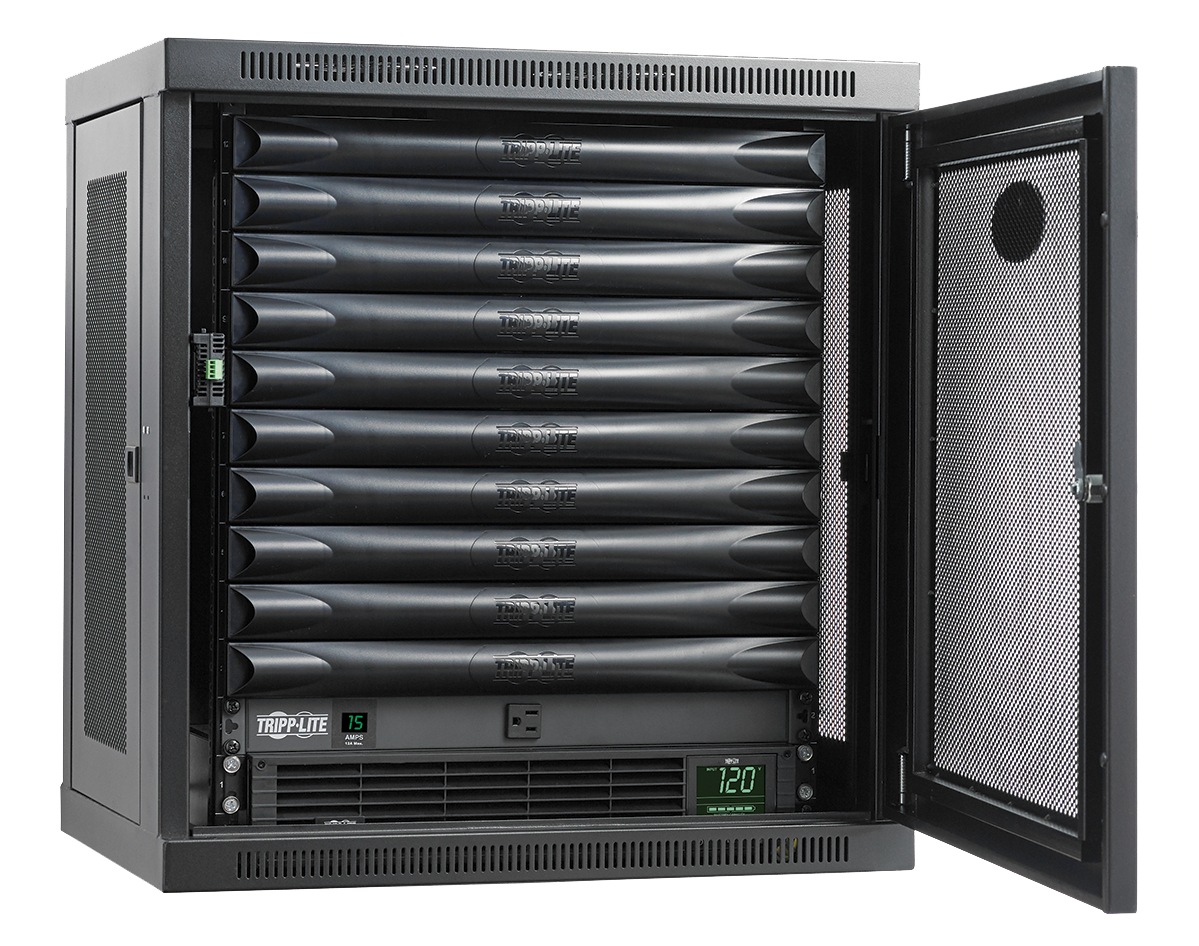 Tripp Lite EdgeReady Micro Data Center - 9U, Wall-Mount, 1.5 kVA UPS, Network Management and PDU, 120V Kit - rack - 9U