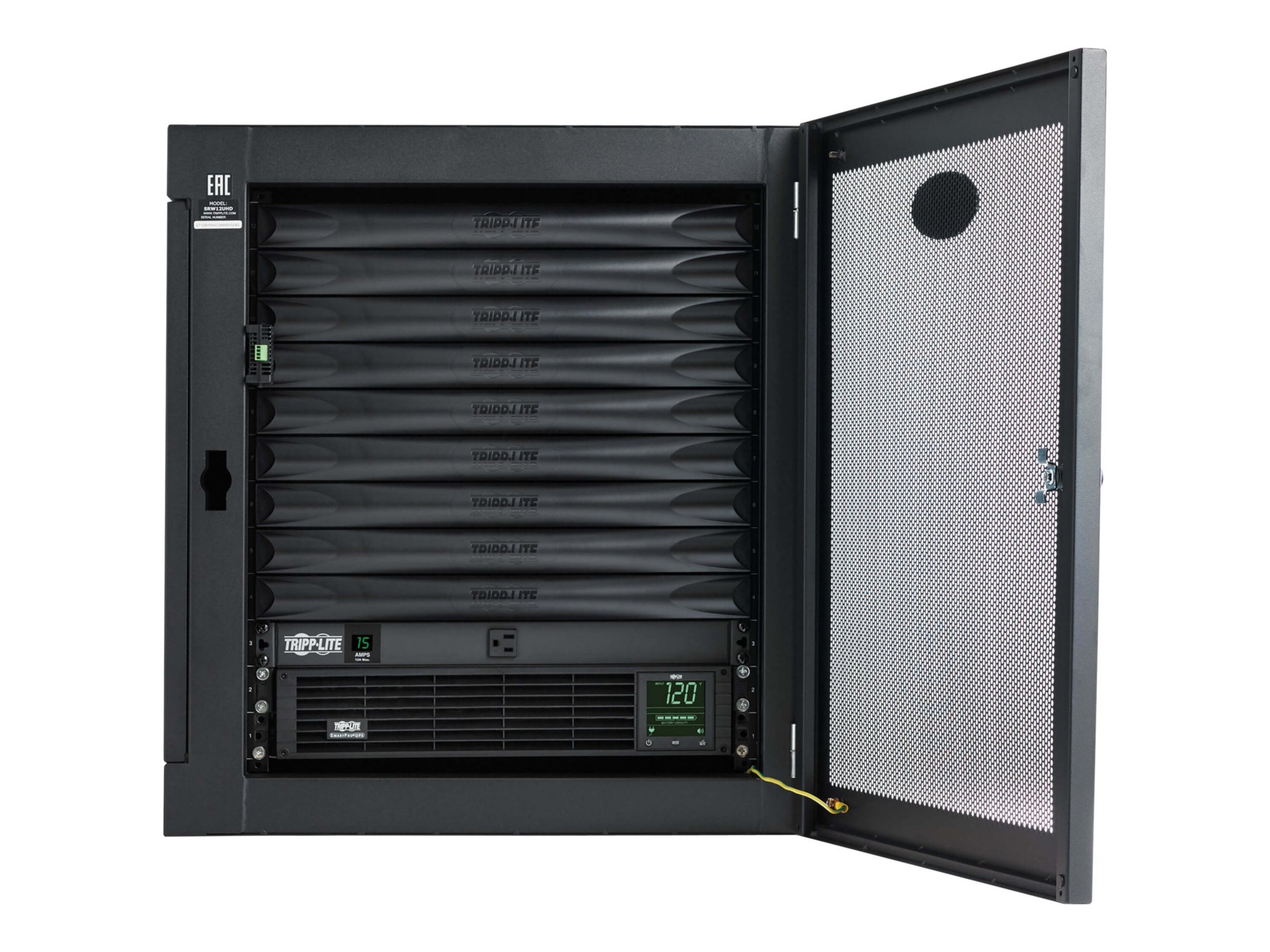 Tripp Lite EdgeReady Micro Data Center - 9U, Heavy-Duty, Wall-Mount, 1.5 kVA UPS, Network Management and PDU, 120V Kit -