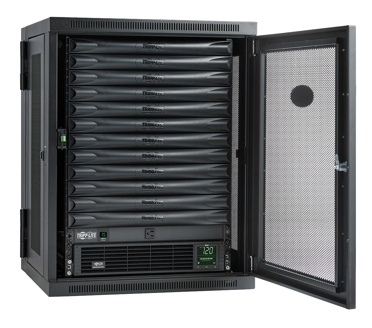 Tripp Lite EdgeReady Micro Data Center - 12U, Wall-Mount, 1.5 kVA UPS, Network Management and PDU, 120V Kit - rack - 12U