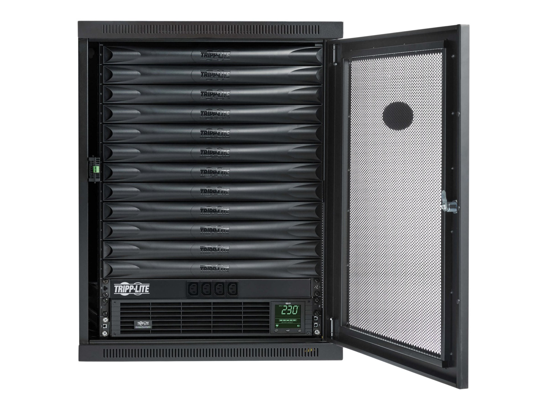 Tripp Lite EdgeReady Micro Data Center - 12U, Wall-Mount, 1.5 kVA UPS, Network Management and PDU, 230V Kit - rack - 12U
