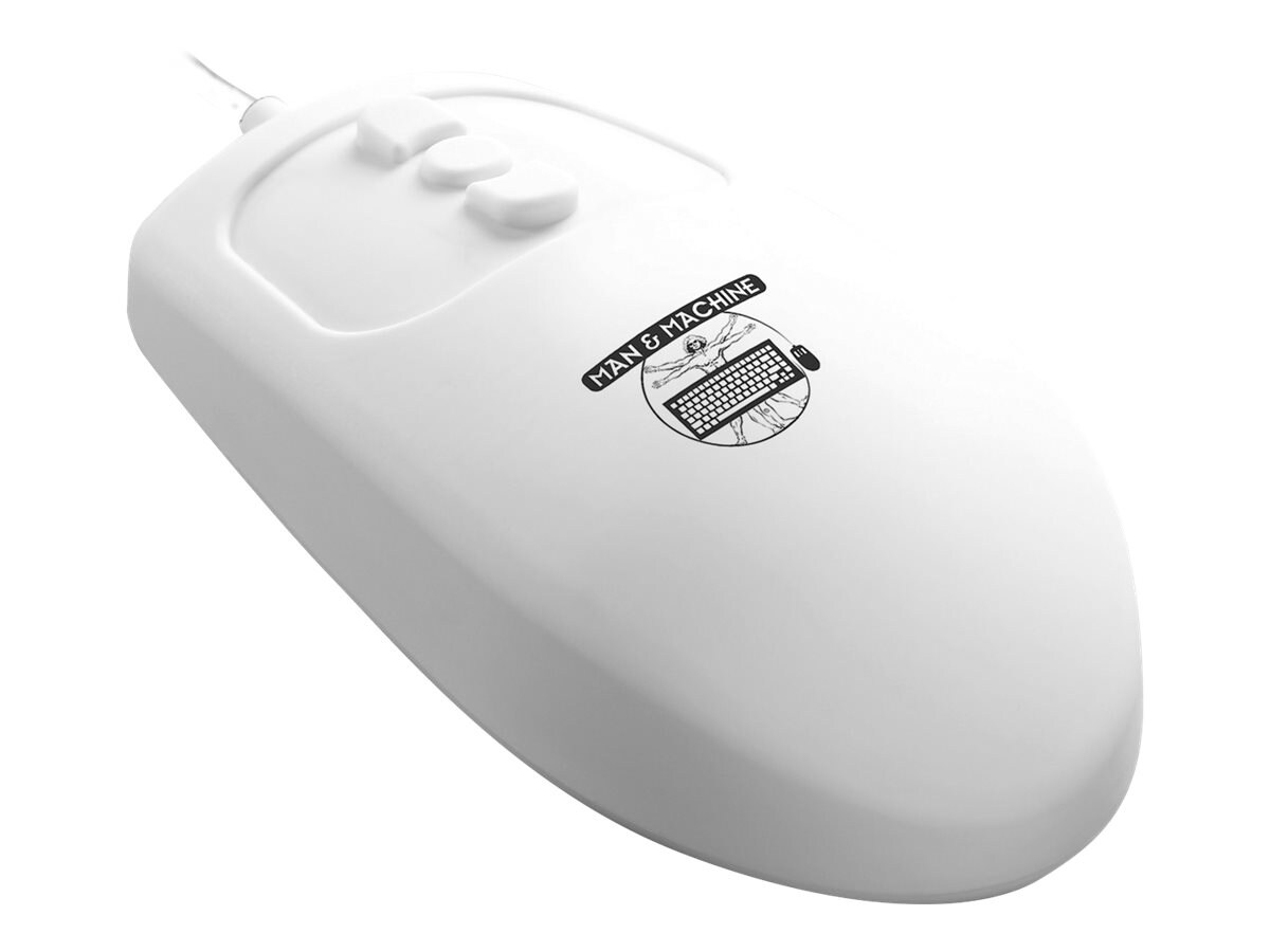 Man & Machine Mighty Mouse - souris - USB - Blanc immaculé