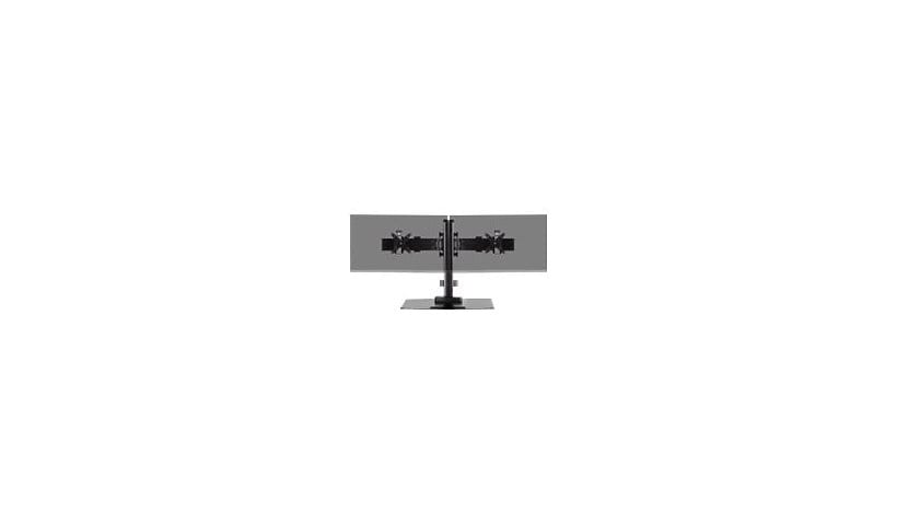 Ergotech Dual Monitor Horizontal Desk Stand - Black