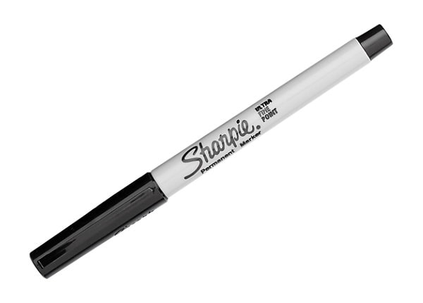 Sharpie 37001 Permanent Markers, Ultra Fine Point, Black, Dozen