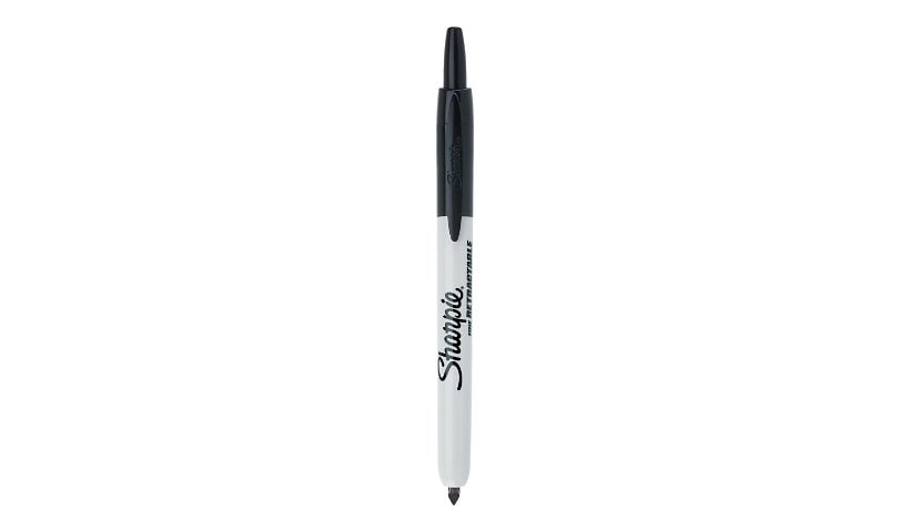Sharpie Fine Point Retractable - marker - black (pack of 12)
