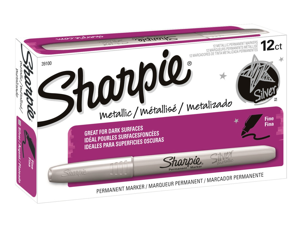 Sharpie - marker - metallic silver (pack of 12)