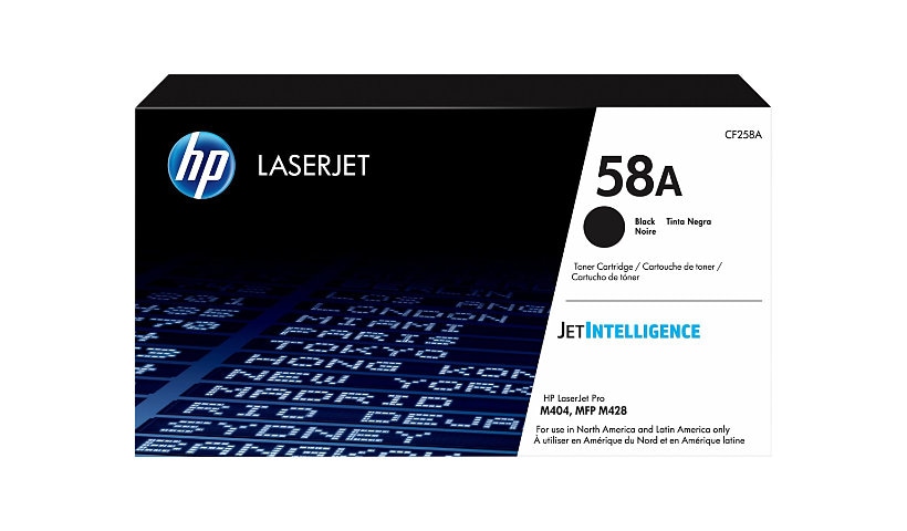 HP 58A (CF258A) Original Standard Yield Laser Toner Cartridge - Black - 1 Each