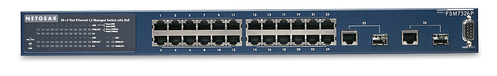 NETGEAR FSM7326P 24-port Layer 3 Managed 10/100 Switch PoE
