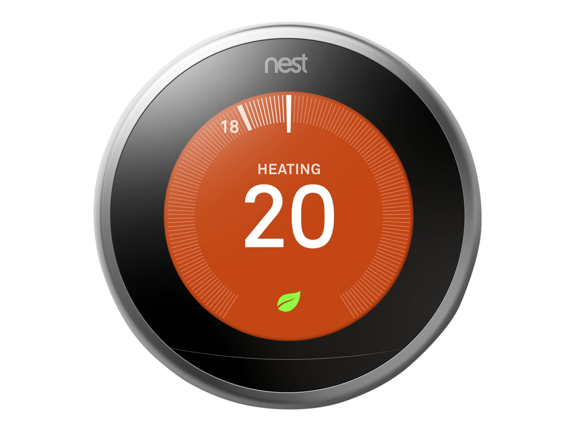 Nest Learning Thermostat 3rd generation - thermostat - 802.11b/g/n, Bluetooth 4.0 - stainless steel
