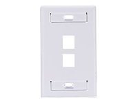 Leviton QuickPort Single-Gang With Designation ID Windows - mounting plate