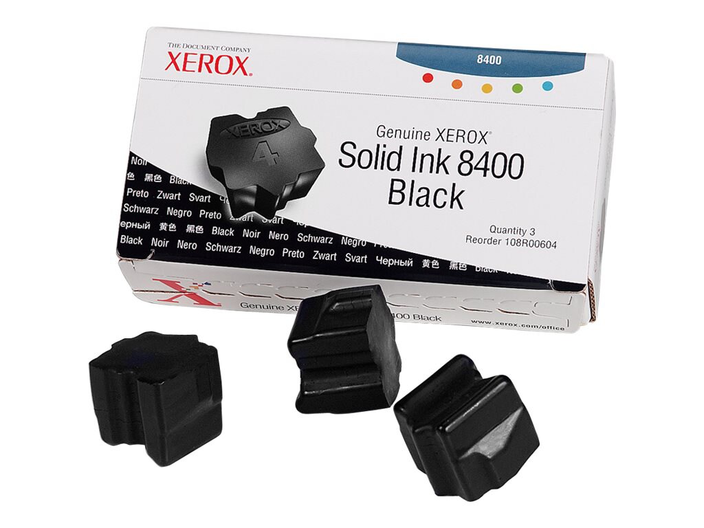 Xerox Solid Ink 8400 Black Ink Sticks (x3)