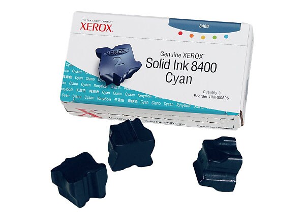 Xerox Genuine Solid Ink 8400 Cyan (x3)