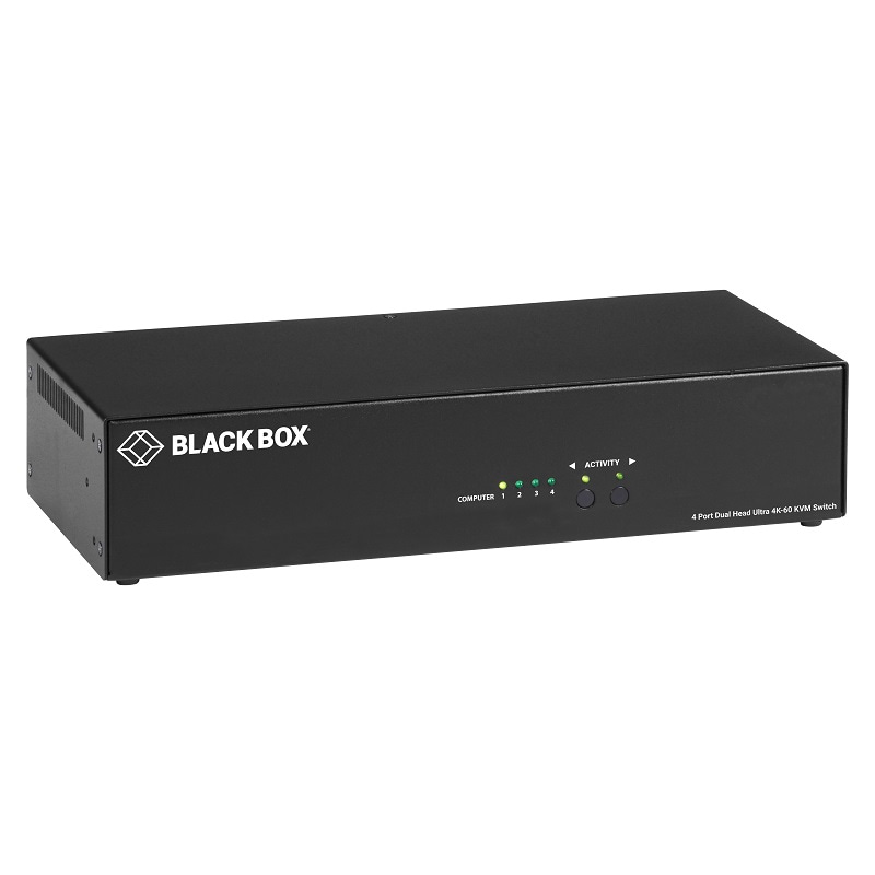 Black Box 4K60 HDMI Dual-Head KVM Switch HD6224A - KVM / audio / USB switch - 4 ports