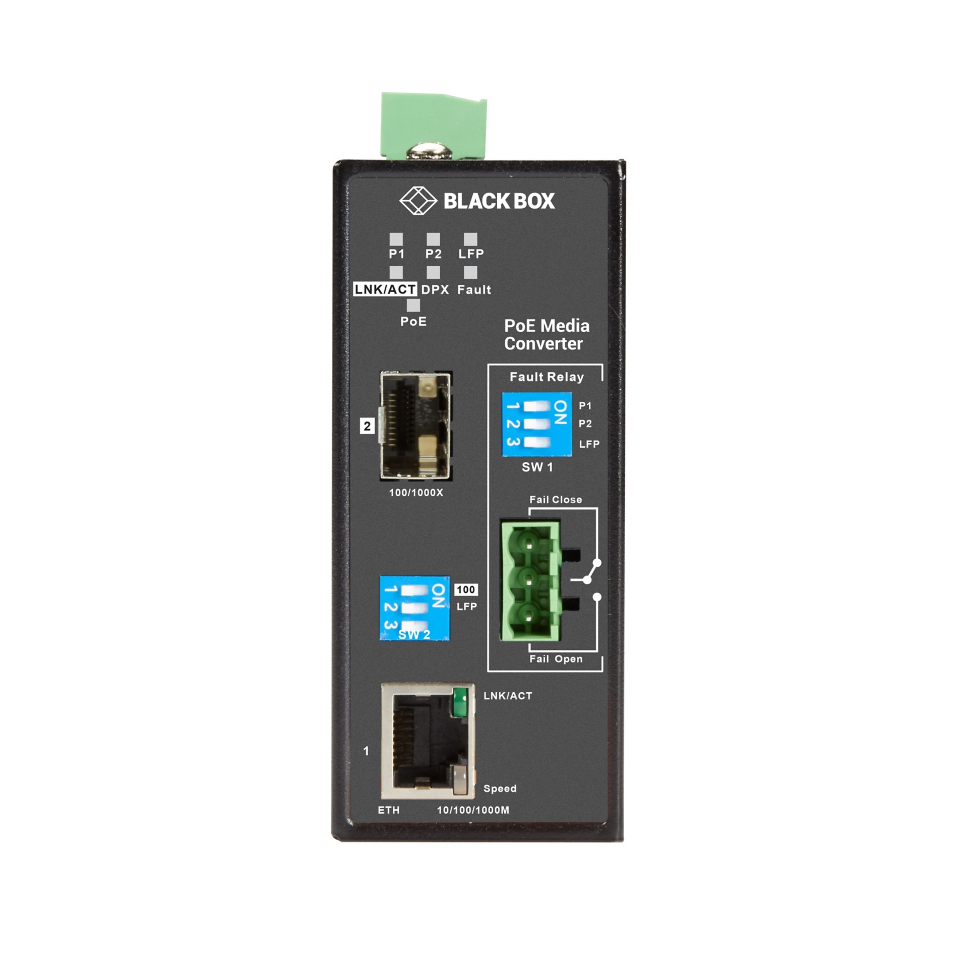Black Box Industrial - media converter - 1GbE - TAA Compliant