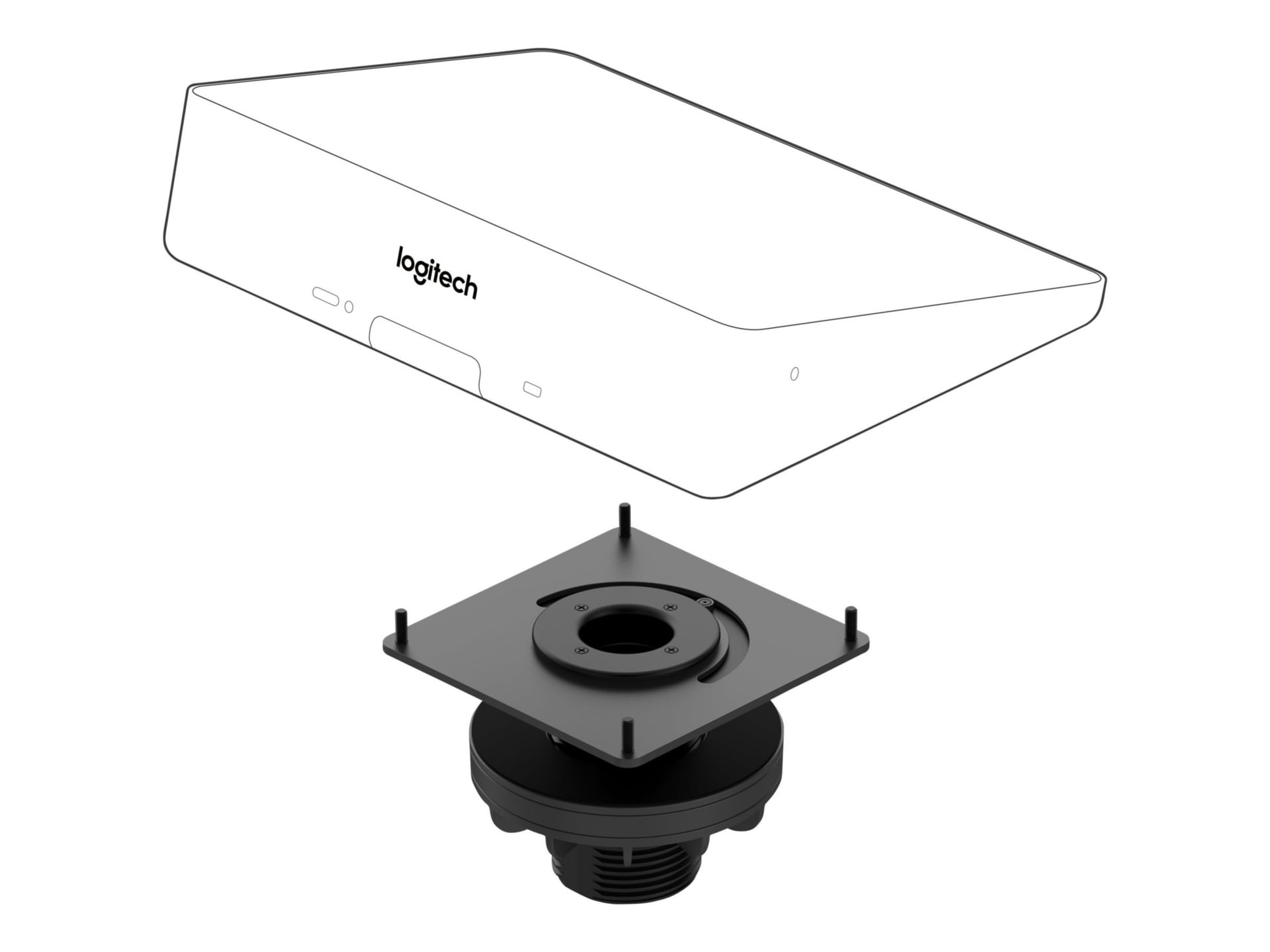Logitech Tap Table Mount - kit de montage de contrôleur de vidéoconférence