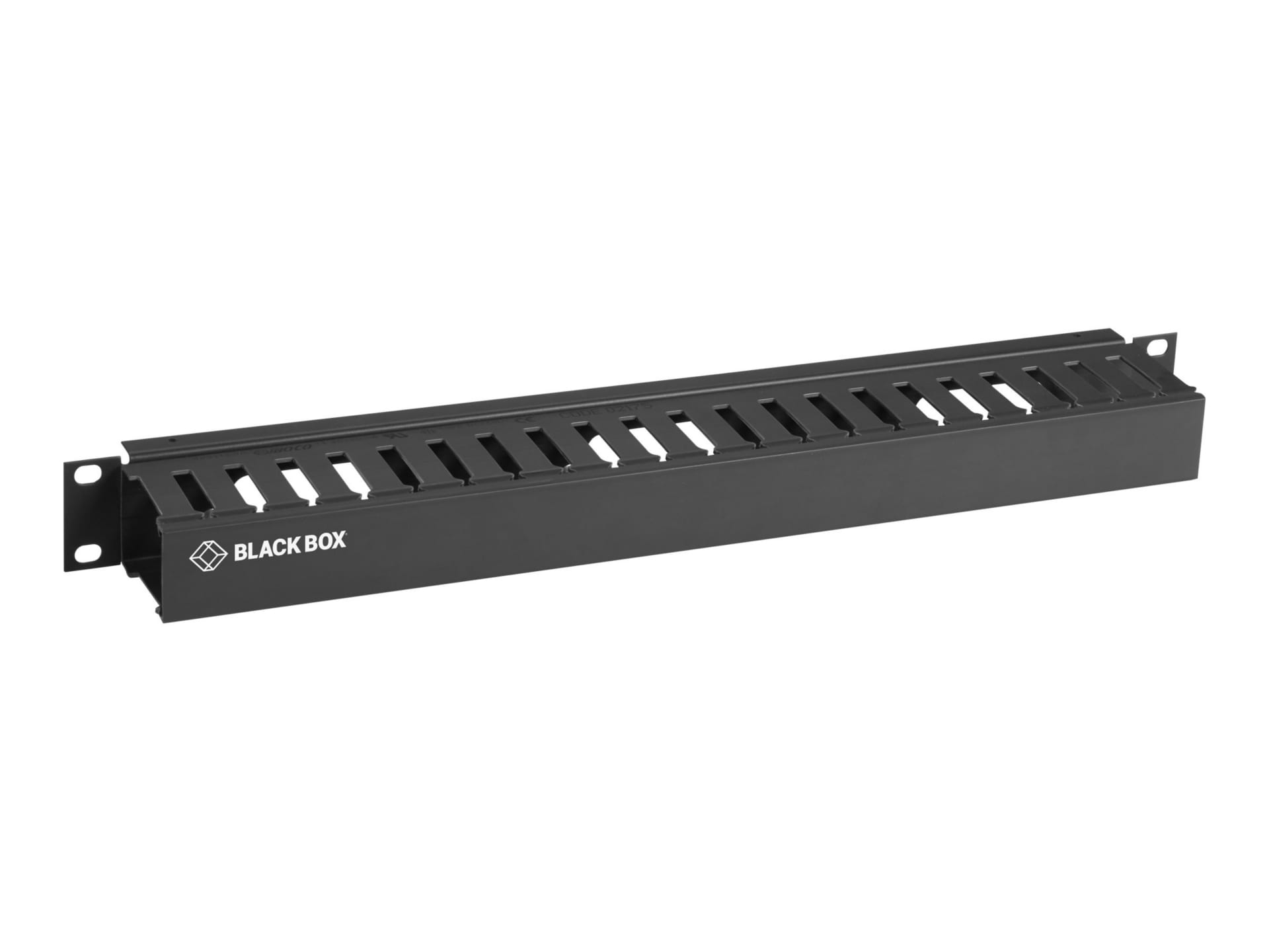 Black Box Rackmount Cable Raceway Single-Sided, Horizontal - rack cable management tray - 1U - 19"