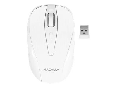 Macally 2.4GHz Wireless 3 Button Optical USB RF Mouse for Mac & PC