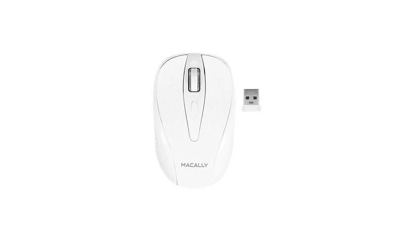 Macally 2.4GHz Wireless 3 Button Optical USB RF Mouse for Mac & PC
