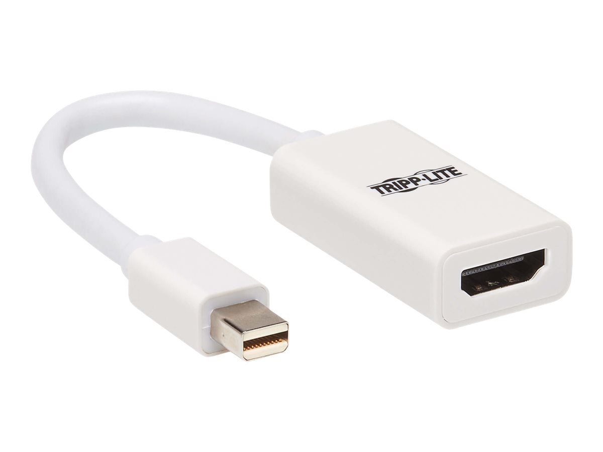Tripp Lite Mini DisplayPort to HDMI Active Adapter 4K M/F White mDP to HDMI