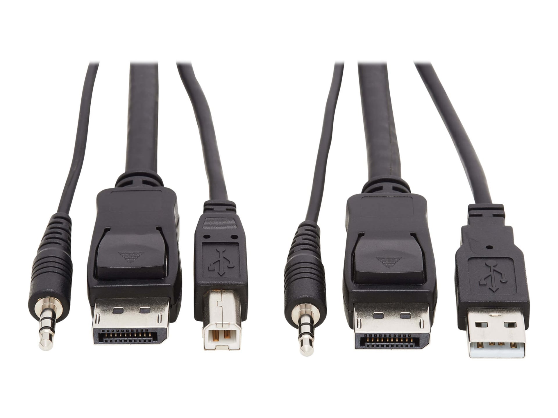 Tripp Lite DisplayPort KVM Cable Kit 3 in 1 4K USB 3.5mm Audio 3xM/3xM 10ft