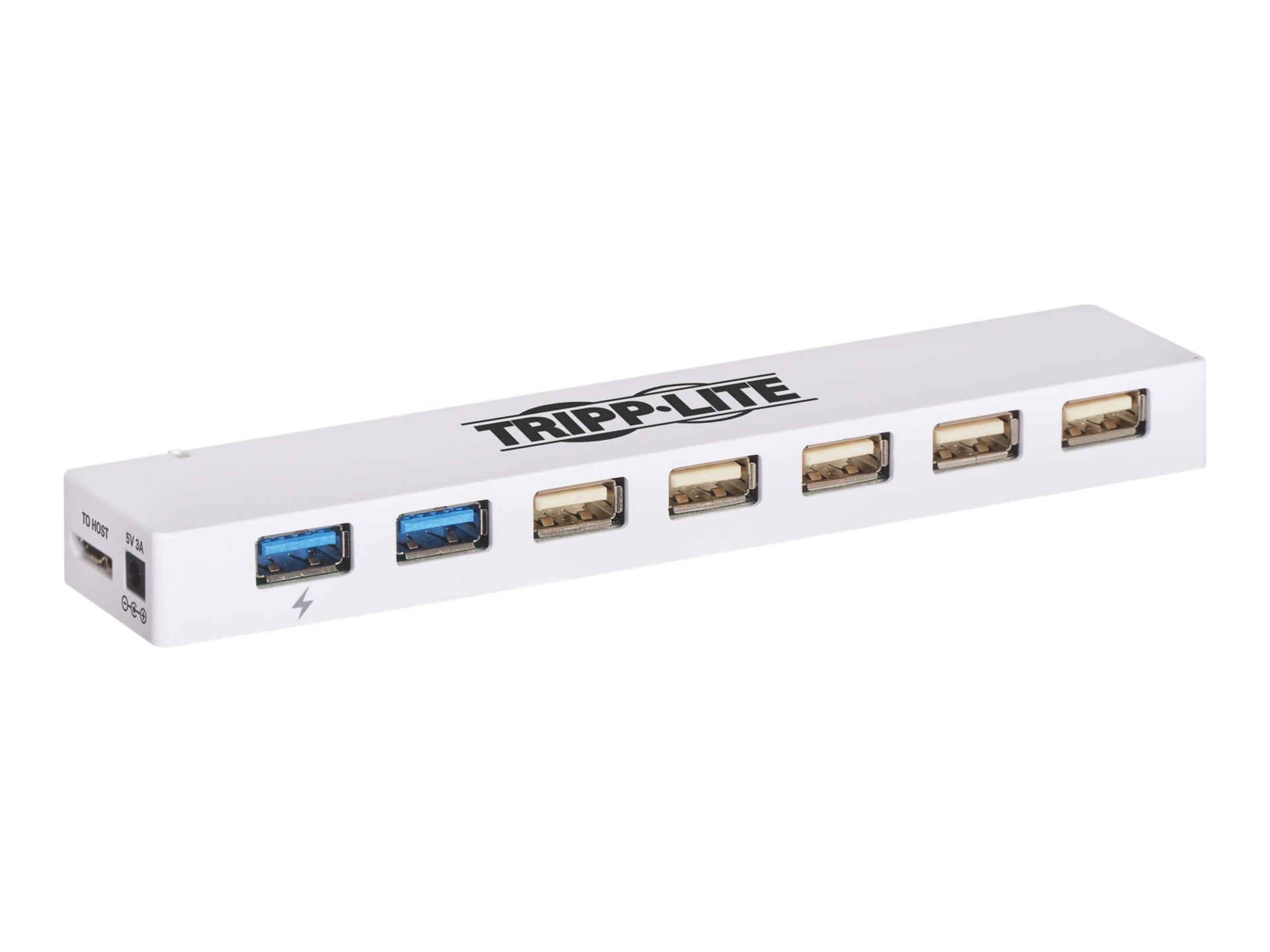 Tripp Lite 7-Port USB 3.0 / USB 2.0 Combo Hub - USB Charging, 2 USB 3.0 & 5 USB 2.0 Ports - hub - 7 ports