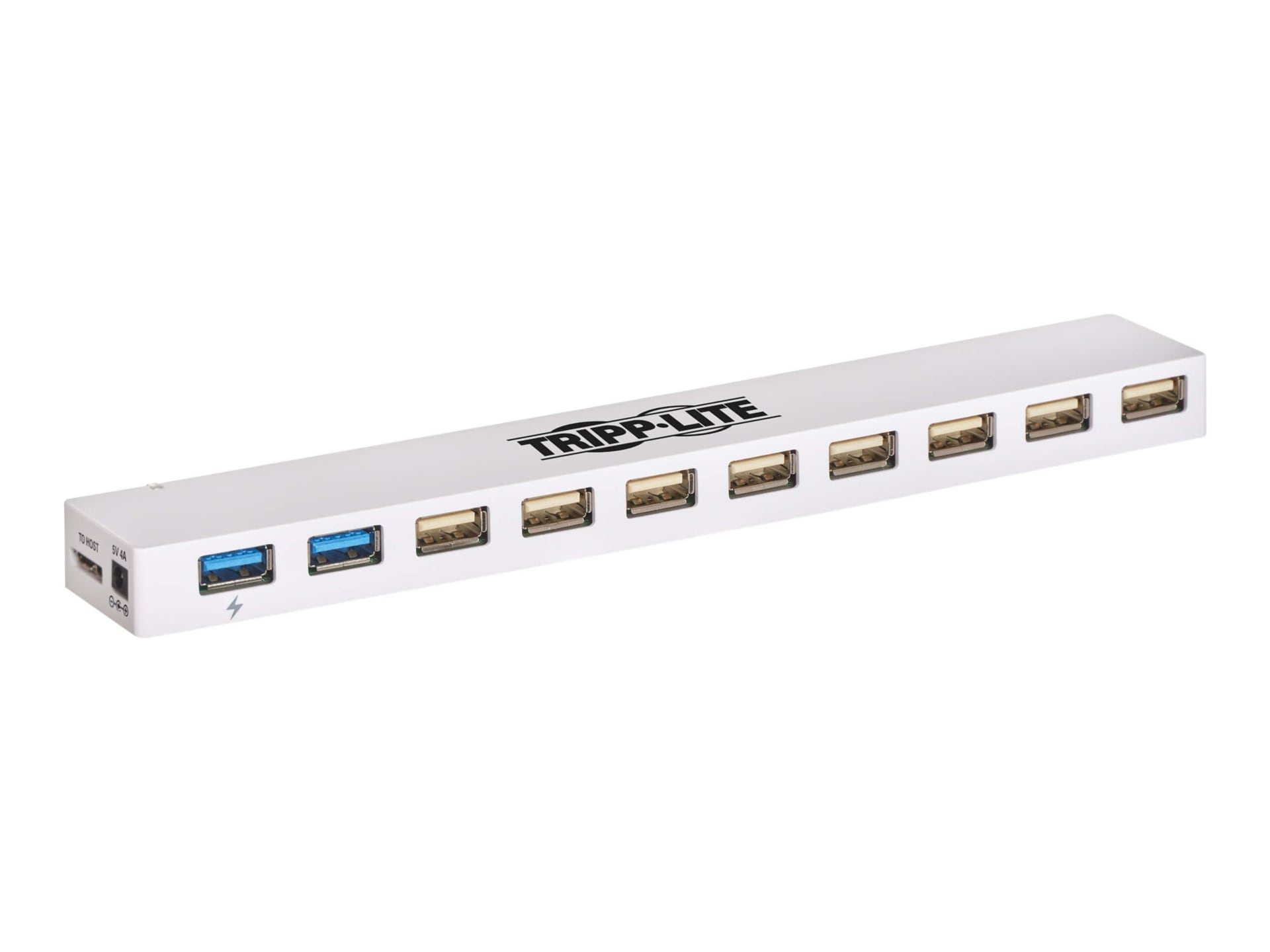 Tripp Lite 10-Port USB 3.0 / USB 2.0 Combo Hub - USB Charging, 2 USB 3.0 & 8 USB 2.0 Ports - hub - 10 ports