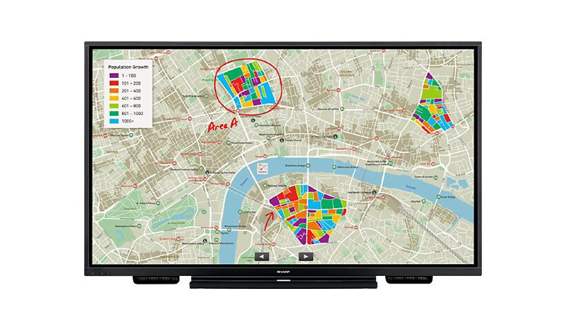 Sharp AQUOS BOARD PN-L751H Aquos Board - 75" Class (74,5" viewable) LED-backlit LCD display - 4K - for digital signage /