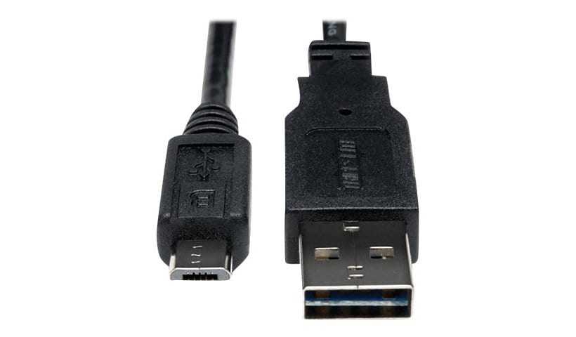 Eaton Tripp Lite Series Universal Reversible USB 2.0 Cable (Reversible A to 5Pin Micro B M/M), 6 ft. (1.83 m) - USB