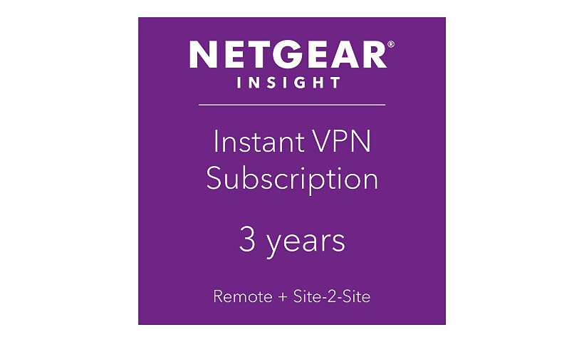 NETGEAR Insight Instant VPN - subscription license (3 years) - 1 license
