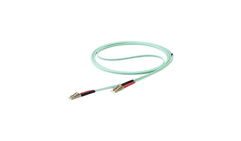 StarTech.com 15m (50ft) LC/UPC to LC/UPC OM4 Multimode Fiber Optic Cable, 50/125&micro;m LOMMF/VCSEL Zipcord Fiber,