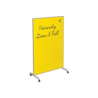 MooreCo Hierarchy Grow &amp; Roll Small - whiteboard - 52.2 in x 35.71 in - double-sided - yellow