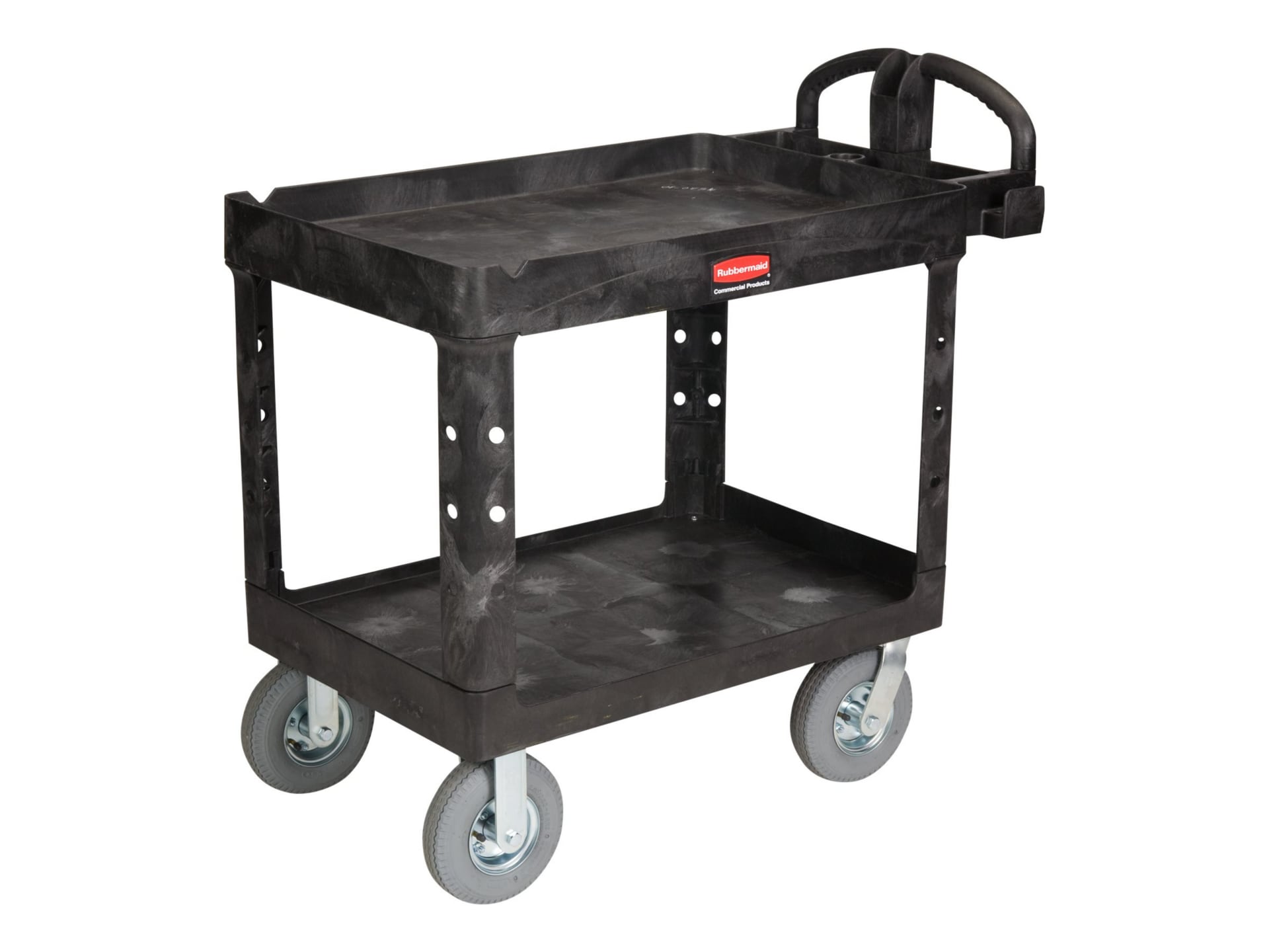 Rubbermaid Heavy-Duty Utility Cart - trolley - 2 shelves - black