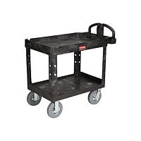 Rubbermaid Heavy-Duty Utility Cart - trolley - 2 shelves - black