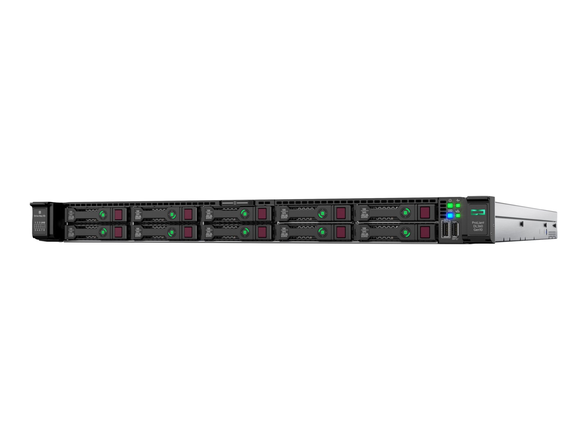 HPE ProLiant DL360 Gen10 4210 1P 16GB-R P408i-a NC 8SFF 500W PS Server