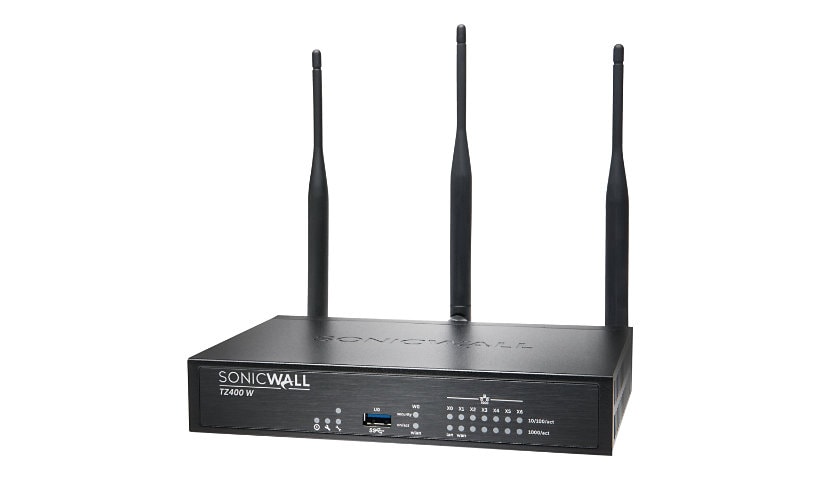 SonicWall TZ400W - security appliance - Wi-Fi 5 - with 1 year TotalSecure