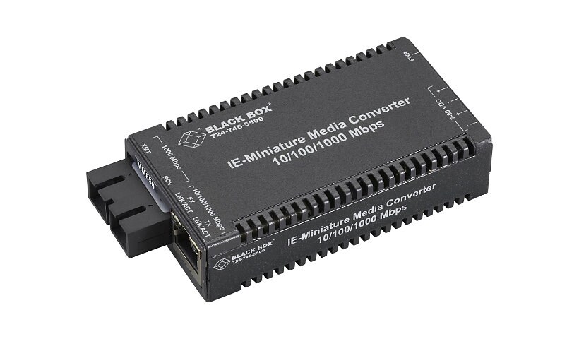 Black Box Multi-Power Miniature Media Converter - fiber media converter - 1