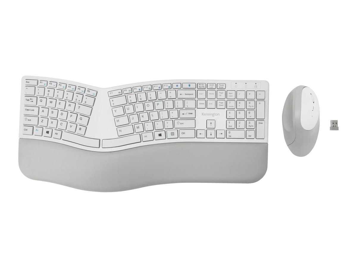 Kensington Pro Fit Ergo Wireless Keyboard and Mouse - keyboard and mouse set - US - gray Input Device
