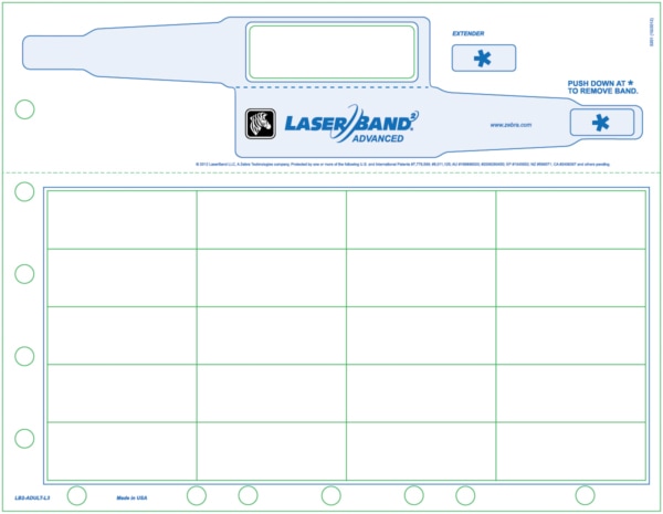 Zebra - LaserBand 2 Advanced Healthcare Wristband - 8.5x11in (216x279mm)