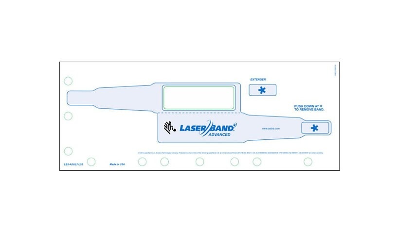 Zebra LaserBand 2 Advanced Adult - wristband labels - 1000 label(s) -