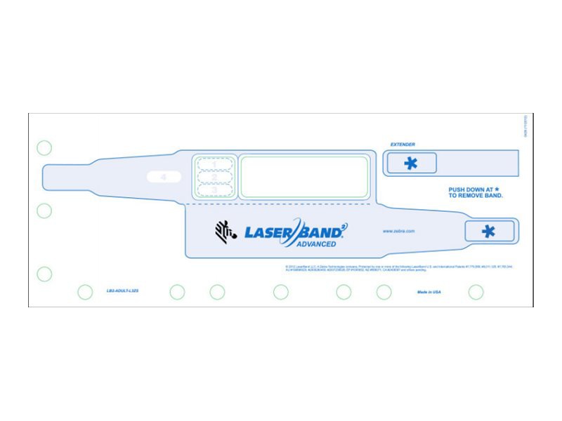 Zebra LaserBand 2 Advanced Adult - wristband labels - 20000 label(s) -