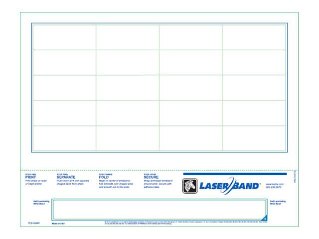 Zebra LaserBand Original - wristband labels - 20000 label(s) - 2.5 in x 1 i