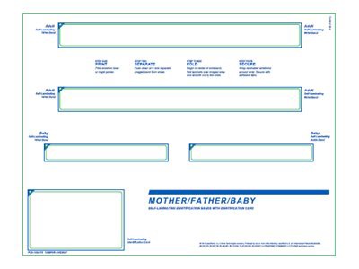 Zebra LaserBand Original Labor and Delivery 8.5"x11" Wristband Kit