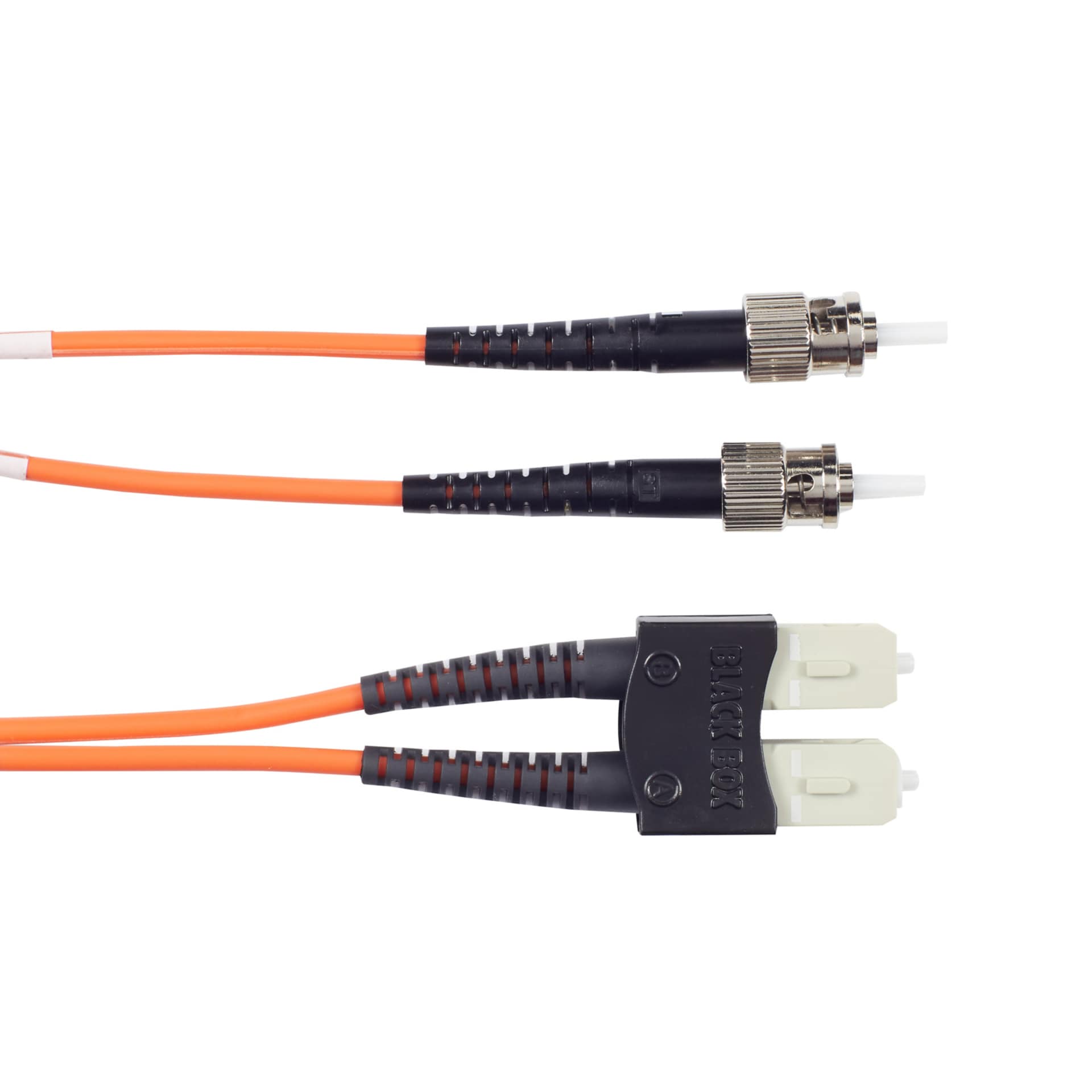 OM1 62.5/125 Multimode Fiber Patch Cable OFNR PVC ST-SC OR 2M
